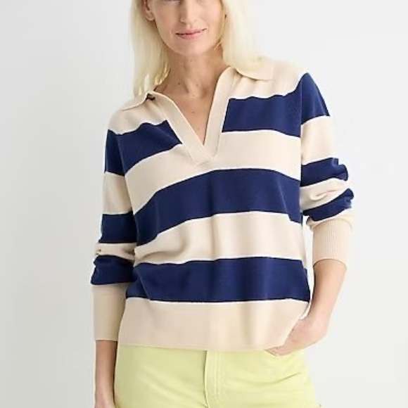 J Crew Cashmere rugby collared sweater - Picture 2 of 10